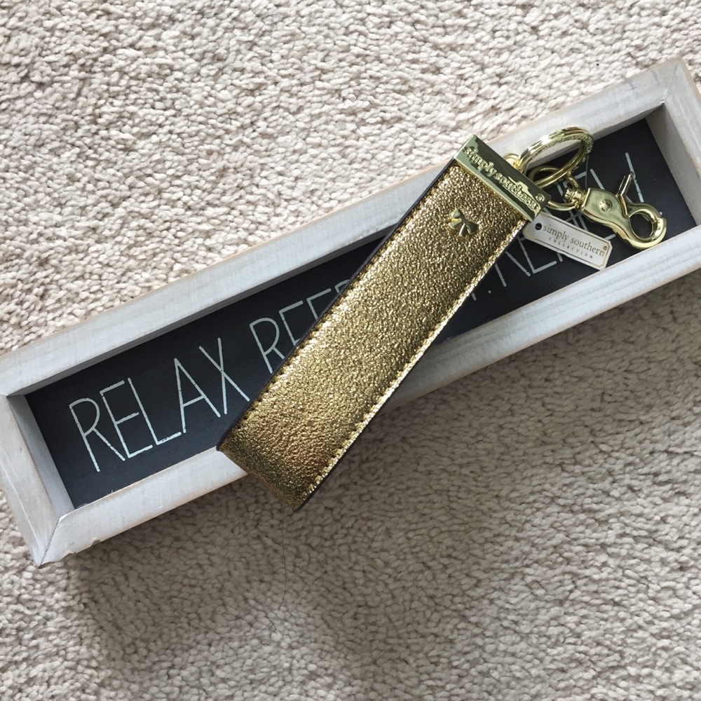 New Simply Southern Gold Key Chain Wristlet